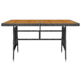 vidaXL 5-delige Tuinset poly rattan zwart