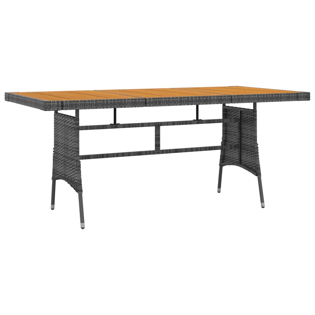 vidaXL 7-delige Tuinset poly rattan zwart