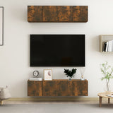 vidaXL Tv-meubels 4 st 80x30x30 cm bewerkt hout wit