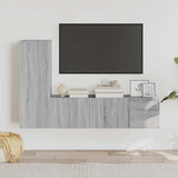 vidaXL 5-delige Tv-meubelset bewerkt hout wit