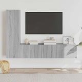 vidaXL 5-delige Tv-meubelset bewerkt hout wit