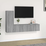 vidaXL 3-Piece TV Cabinet Set Engineered Wood White
