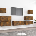 vidaXL 7-delige Tv-meubelset bewerkt hout wit