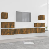 vidaXL 7-delige Tv-meubelset bewerkt hout wit