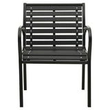 vidaXL Garden Chairs 2 pcs Steel and HPL black