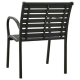 vidaXL Garden Chairs 2 pcs Steel and HPL black