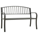 vidaXL Tuinbank 125 cm staal grijs