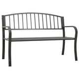vidaXL Tuinbank 125 cm staal grijs