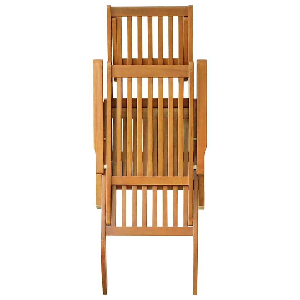 vidaXL Patio chairs 2 pcs with footrest solid acacia wood