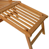 vidaXL Patio chairs 2 pcs with footrest solid acacia wood
