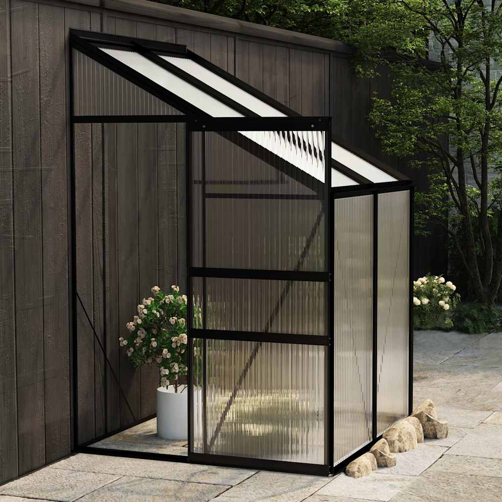 vidaXL Greenhouse 1.38 m² aluminium anthracite