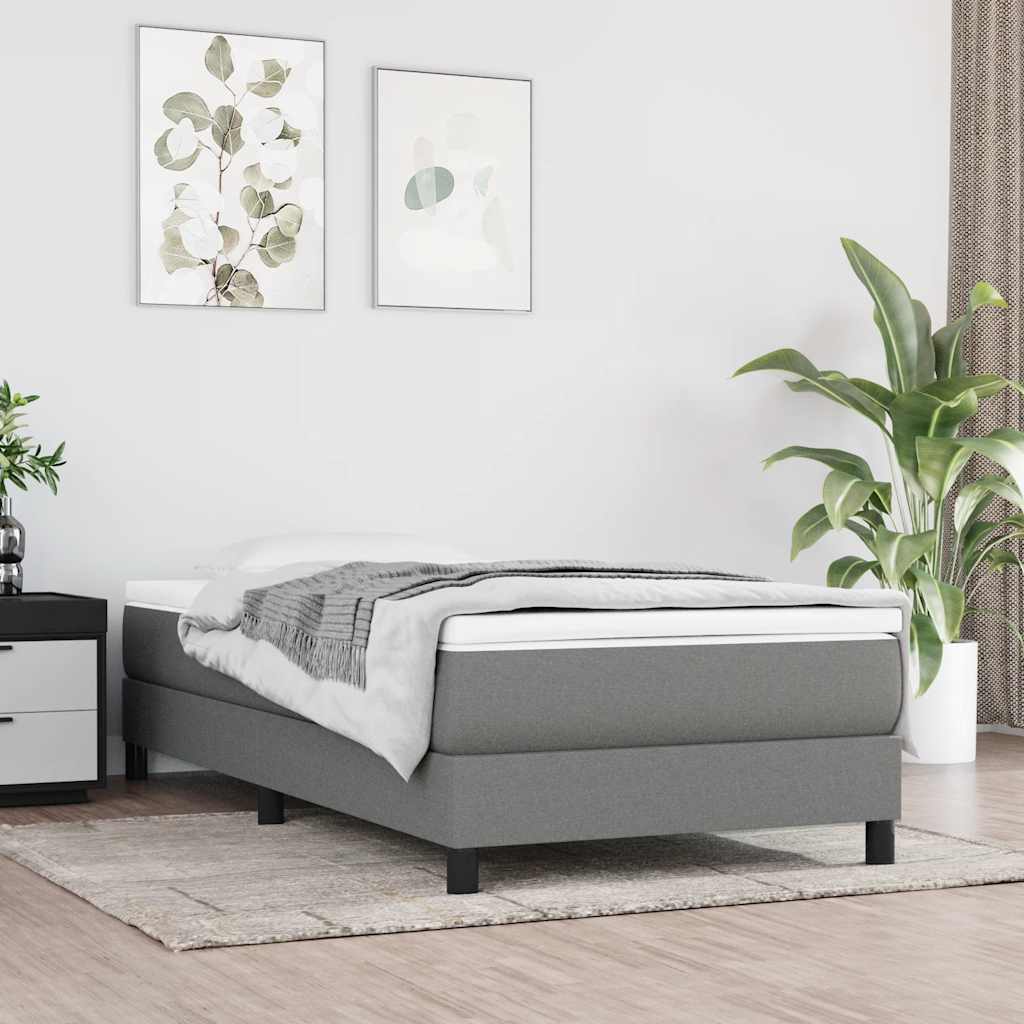 vidaXL Boxspring bed 80x200 cm stof lichtgrijs