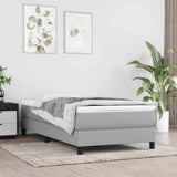 vidaXL Boxspring bed 80x200 cm stof lichtgrijs