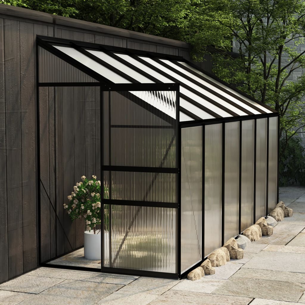 vidaXL Greenhouse 1.38 m² aluminium anthracite