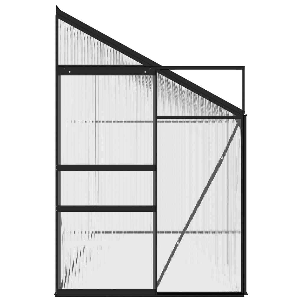 vidaXL Greenhouse 1.38 m² aluminium anthracite