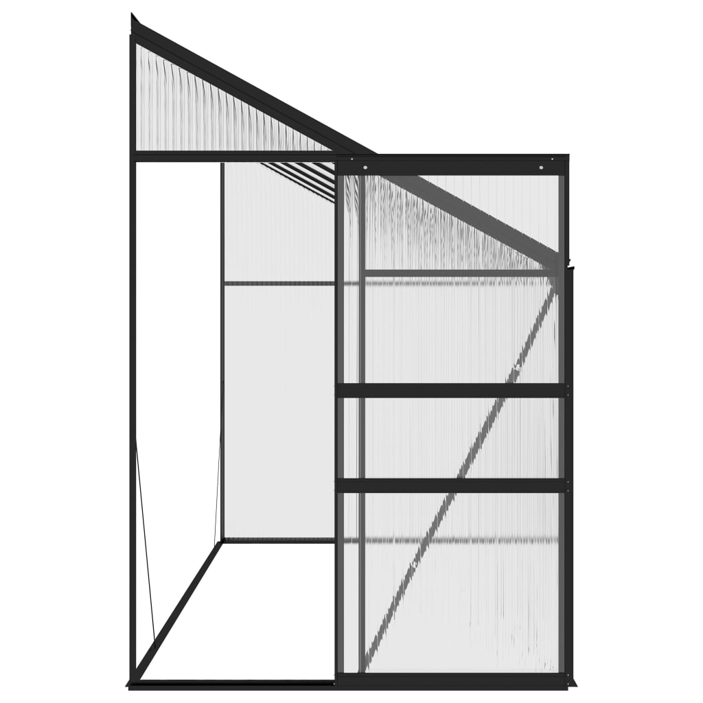 vidaXL Greenhouse 1.38 m² aluminium anthracite