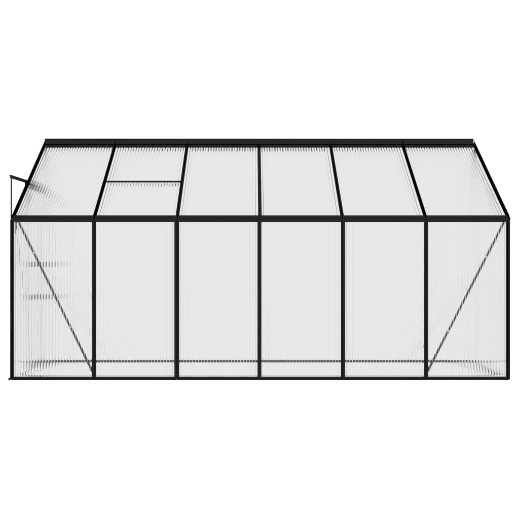 vidaXL Greenhouse 1.38 m² aluminium anthracite