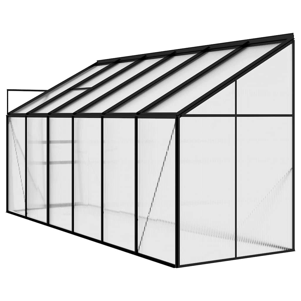 vidaXL Greenhouse 1.38 m² aluminium anthracite