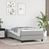 vidaXL Boxspring bed 80x200 cm stof lichtgrijs
