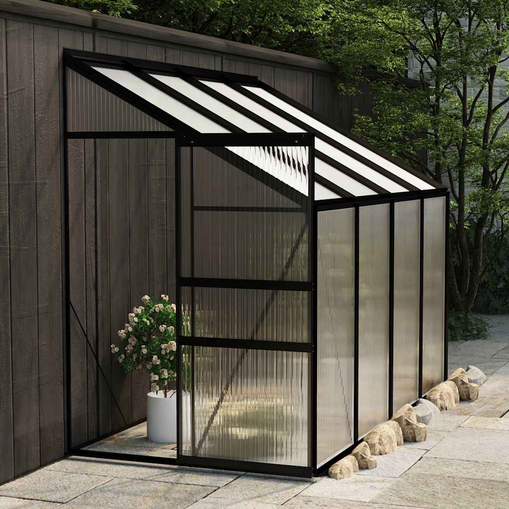 vidaXL Tuinkas 3,97 m³ aluminium antracietkleurig