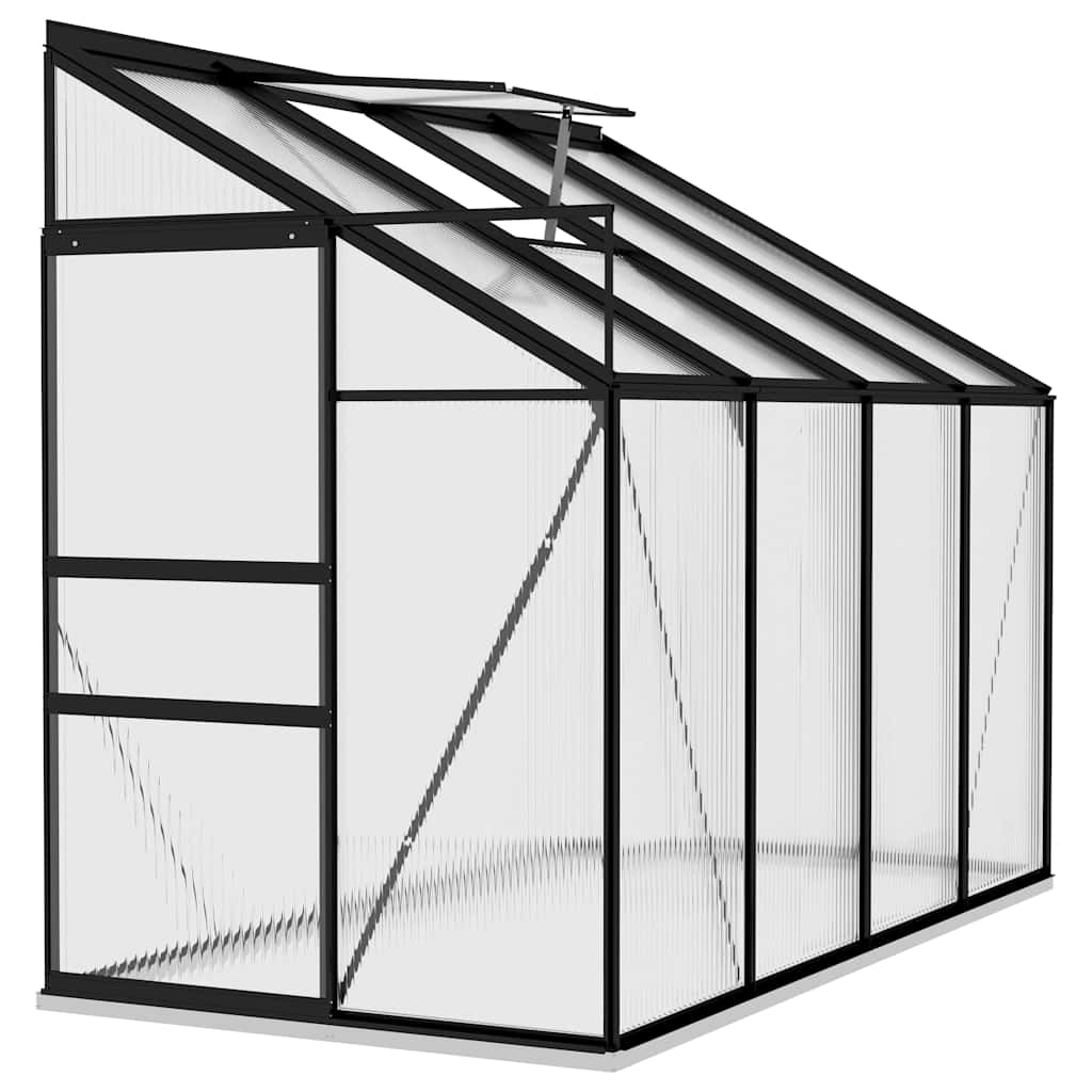 vidaXL Tuinkas 3,97 m³ aluminium antracietkleurig