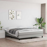 vidaXL Boxspring bed 80x200 cm stof lichtgrijs