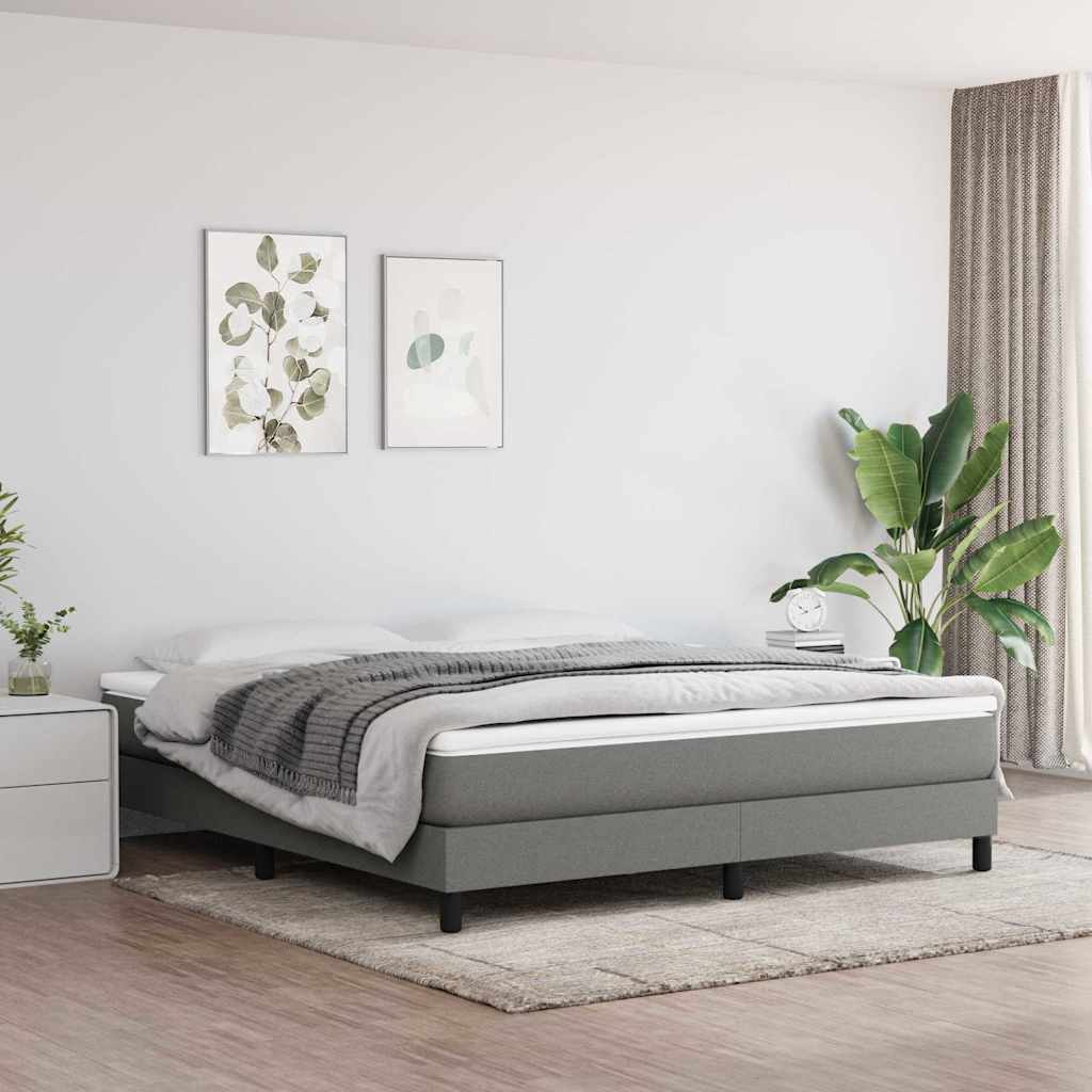 vidaXL Boxspring bed 80x200 cm stof lichtgrijs