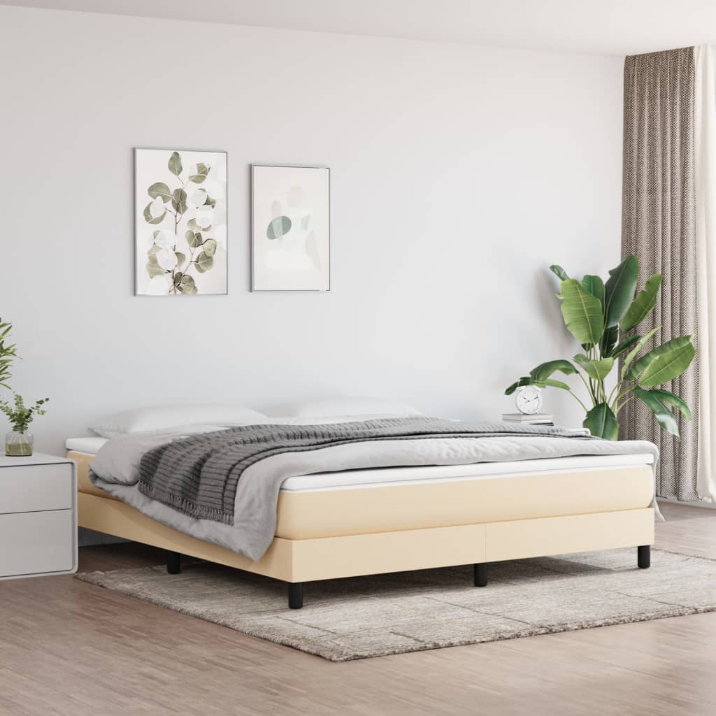 vidaXL Boxspring bed 80x200 cm stof lichtgrijs