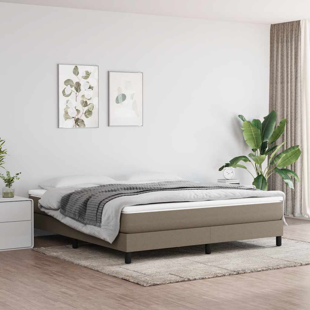 vidaXL Boxspring bed 80x200 cm stof lichtgrijs