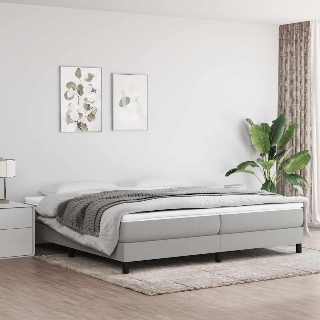 vidaXL Boxspring bed 80x200 cm stof lichtgrijs