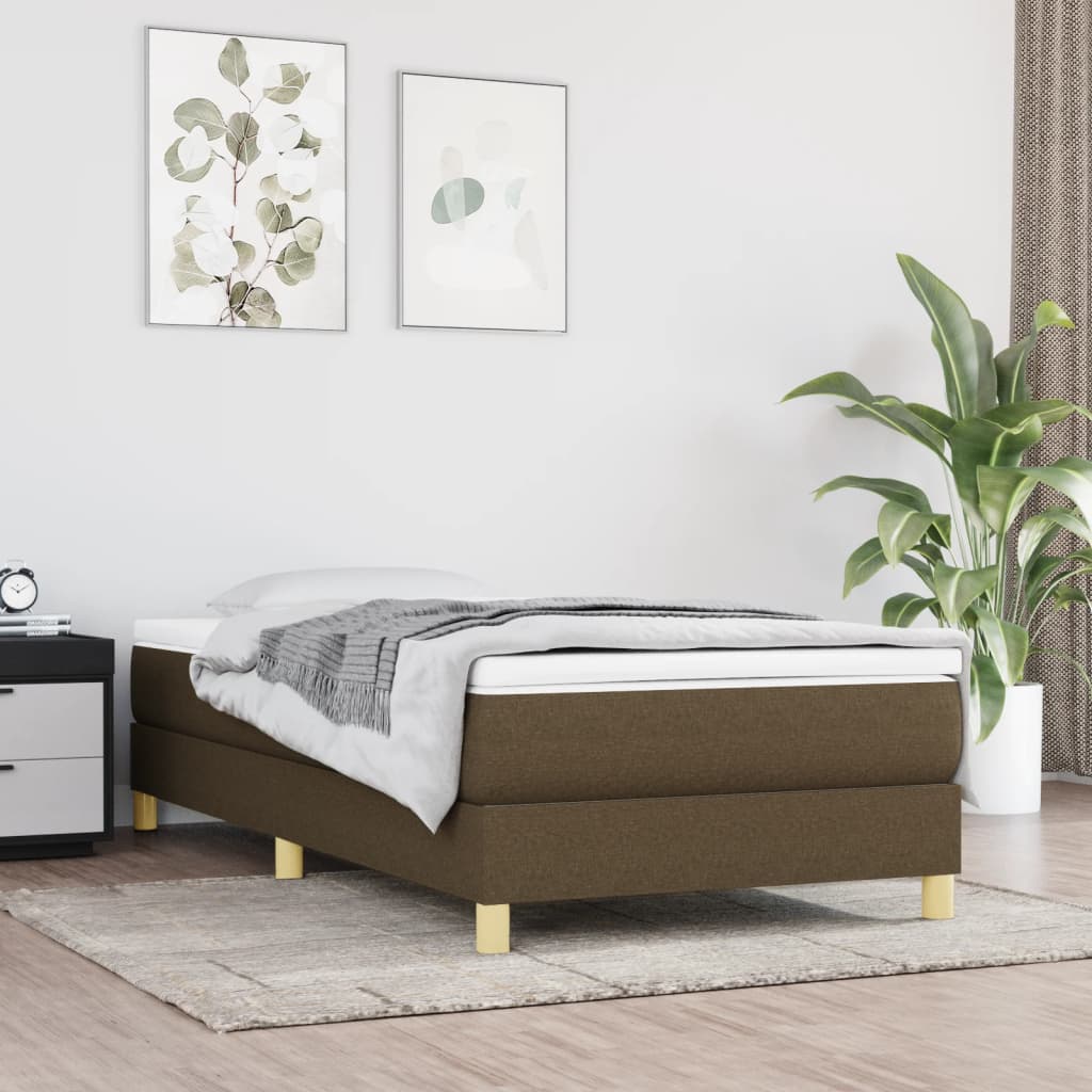 vidaXL Box spring bed 80x200 cm fabric light grey