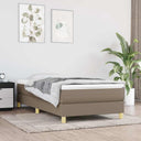 vidaXL Box spring bed 80x200 cm fabric light grey