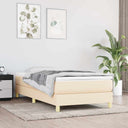 vidaXL Box spring bed 80x200 cm fabric light grey