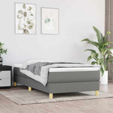 vidaXL Box spring bed 80x200 cm fabric light grey