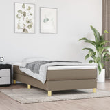 vidaXL Box spring bed 80x200 cm fabric light grey