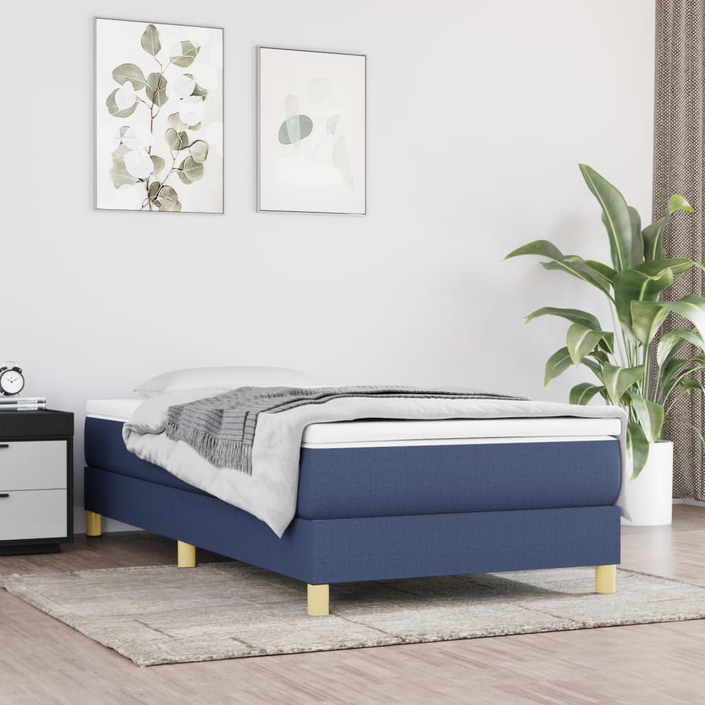 vidaXL Box spring bed 80x200 cm fabric light grey