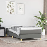 vidaXL Box spring bed 80x200 cm fabric light grey