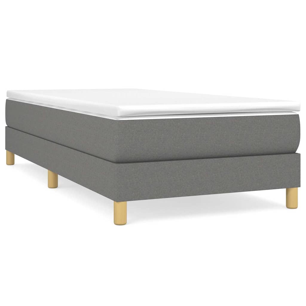 vidaXL Box spring bed 80x200 cm fabric light grey