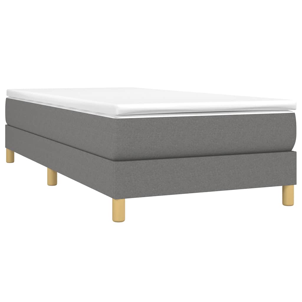 vidaXL Box spring bed 80x200 cm fabric light grey