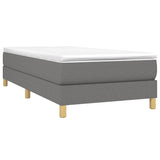 vidaXL Box spring bed 80x200 cm fabric light grey