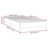 vidaXL Box spring bed 80x200 cm fabric light grey