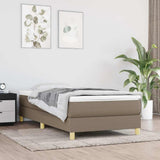 vidaXL Box spring bed 80x200 cm fabric light grey