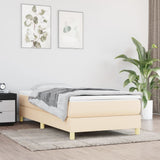 vidaXL Box spring bed 80x200 cm fabric light grey