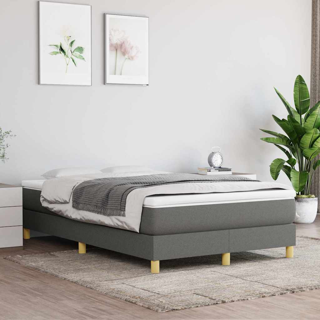 vidaXL Box spring bed 80x200 cm fabric light grey