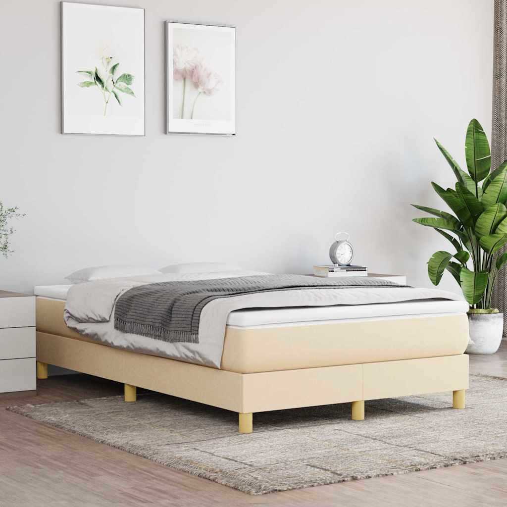 vidaXL Box spring bed 80x200 cm fabric light grey