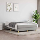vidaXL Box spring bed 80x200 cm fabric light grey