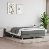 vidaXL Box spring bed 80x200 cm fabric light grey