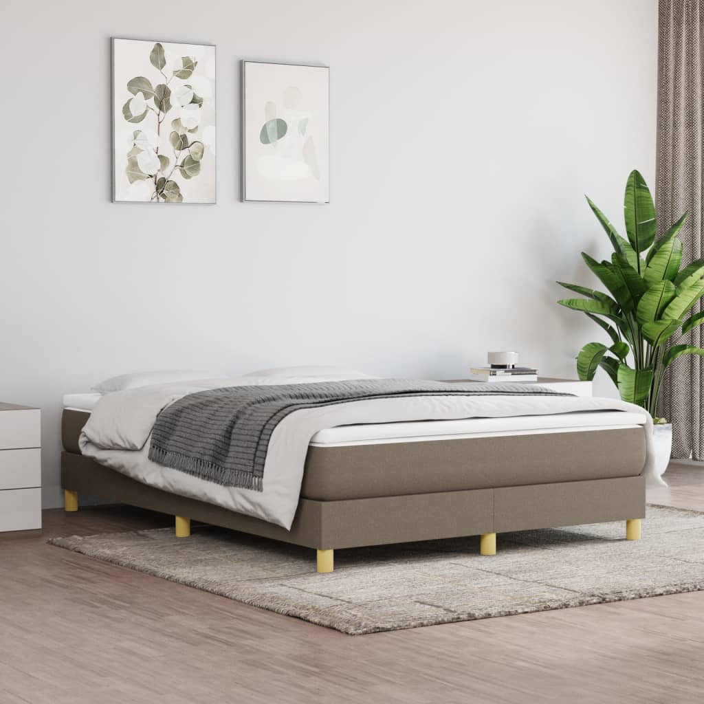 vidaXL Box spring bed 80x200 cm fabric light grey