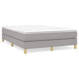 vidaXL Box spring bed 80x200 cm fabric light grey