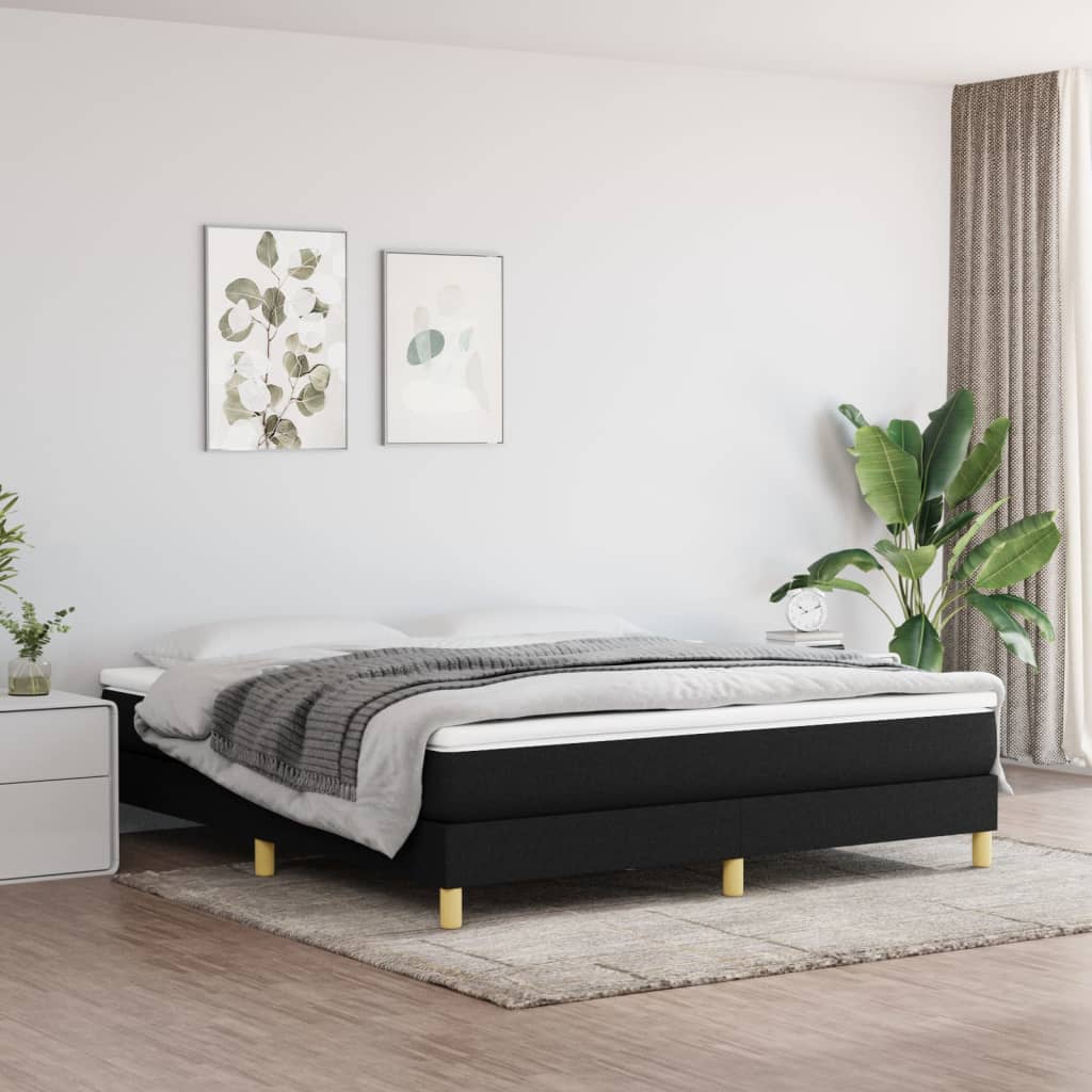 vidaXL Box spring bed 80x200 cm fabric light grey